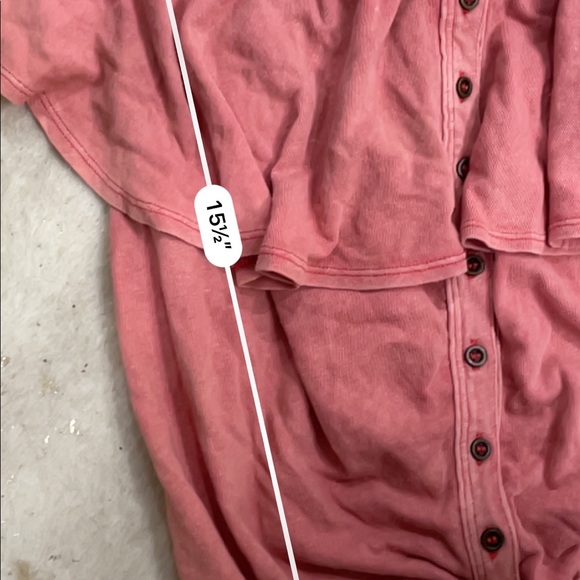 Free people love letter linen off the shoulder red top - Picture 4 of 5